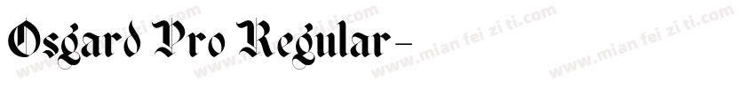 Osgard Pro Regular字体转换